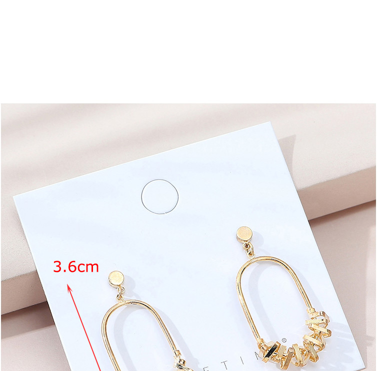 Fashion Platinum Real Gold Plated Hollow Geometric Earrings,Stud Earrings
