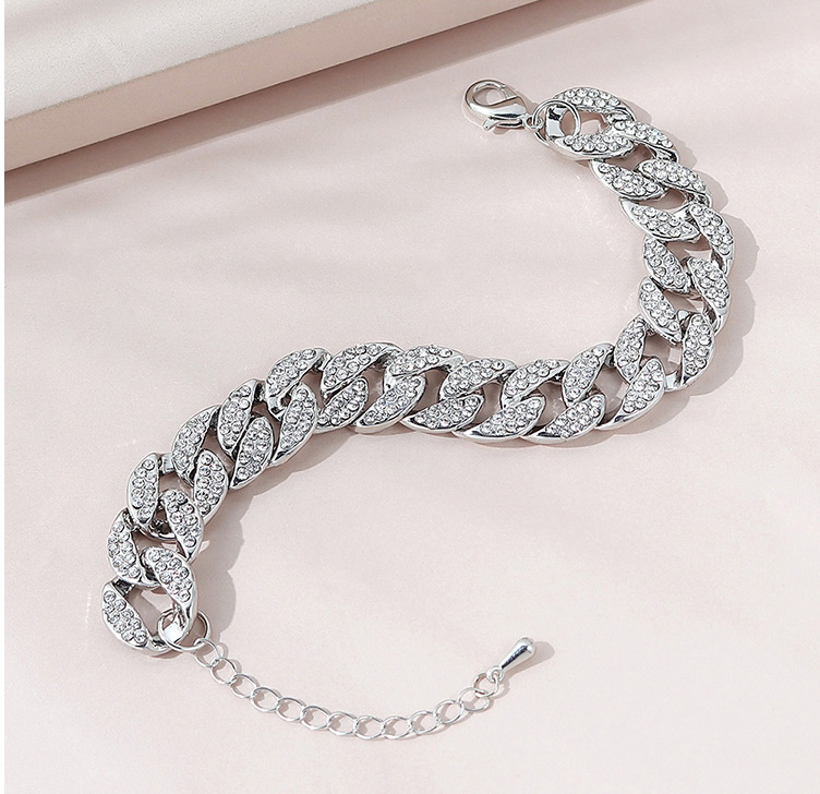 Fashion Kc Gold Diamond Thick Chain Bracelet,Fashion Bracelets