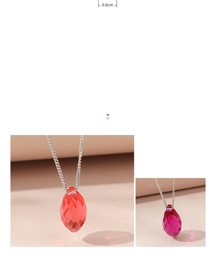 Fashion Water Lotus Red Crystal Necklace,Crystal Necklaces