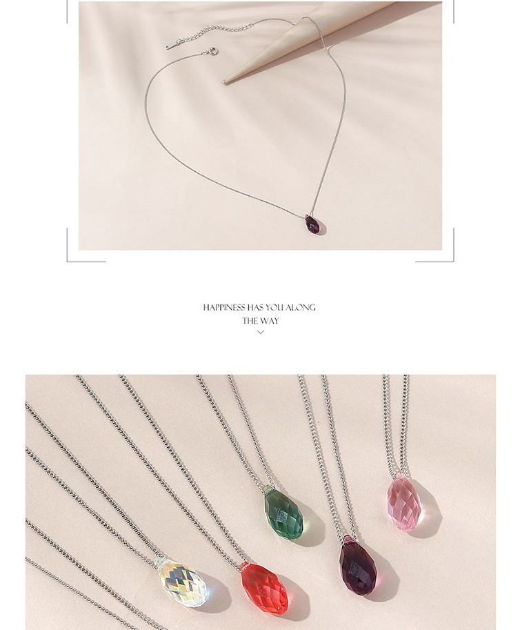 Fashion Color White Crystal Necklace,Crystal Necklaces