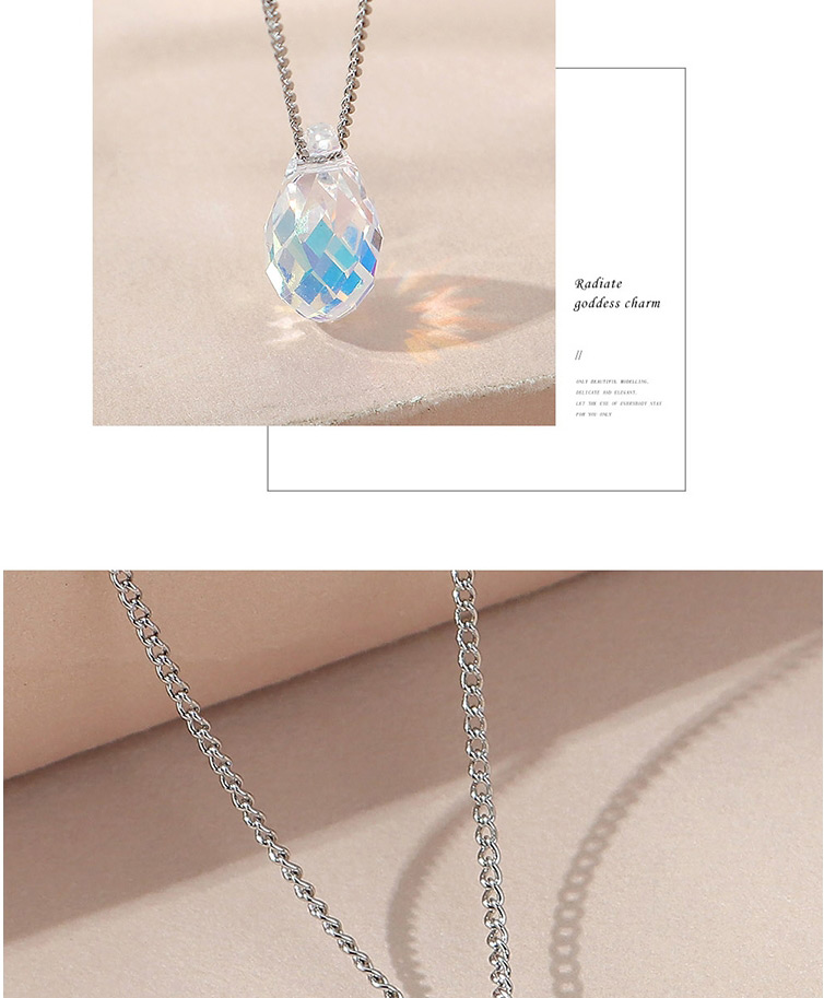 Fashion Light Rose Crystal Necklace,Pendants