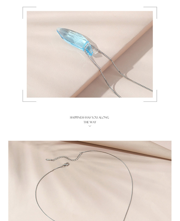 Fashion Blue Crystal Necklace,Pendants