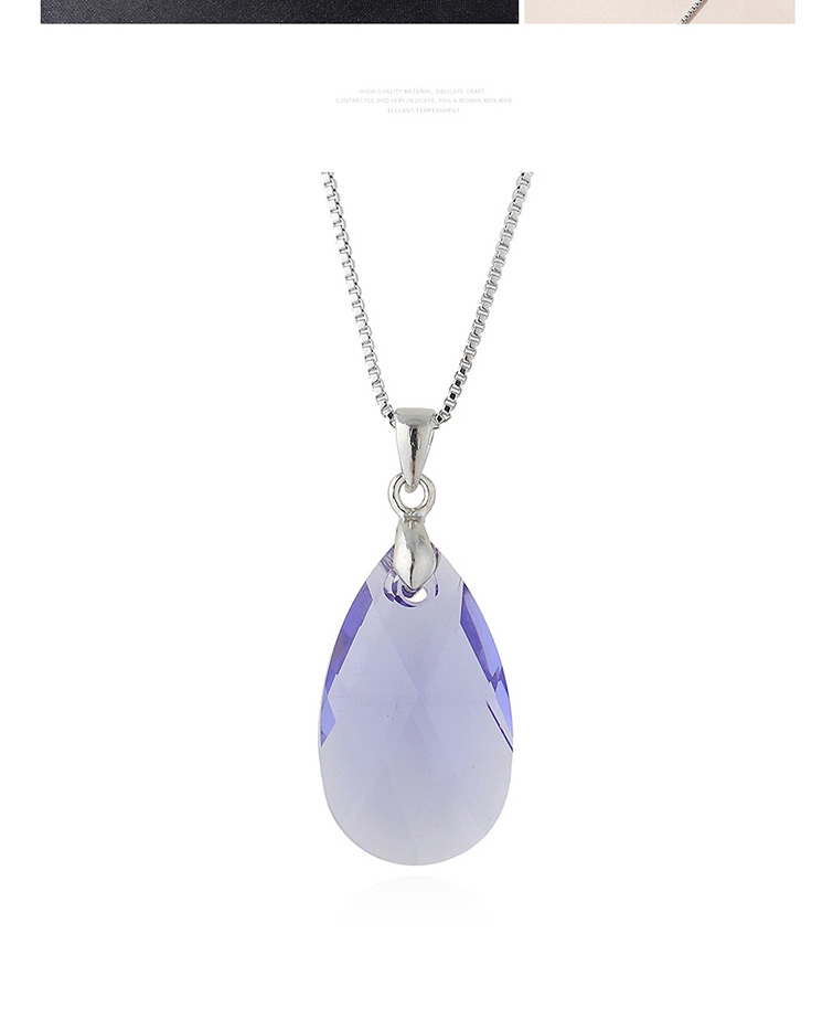 Fashion Tanzanite Crystal Water Drop Necklace,Pendants