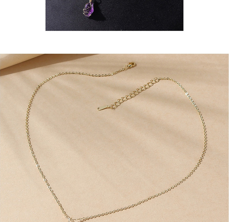 Fashion Purple Irregular Spar Necklace,Necklaces