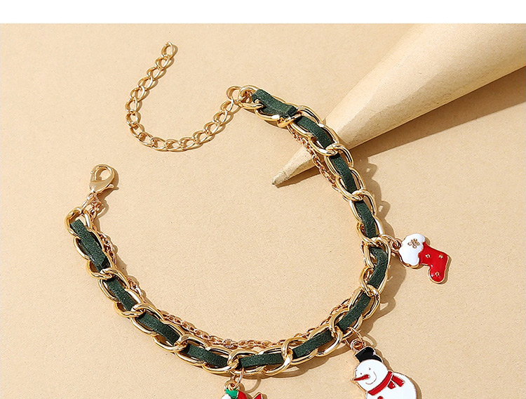 Fashion Gold Christmas Snowman Sock Chain Bracelet,Chains
