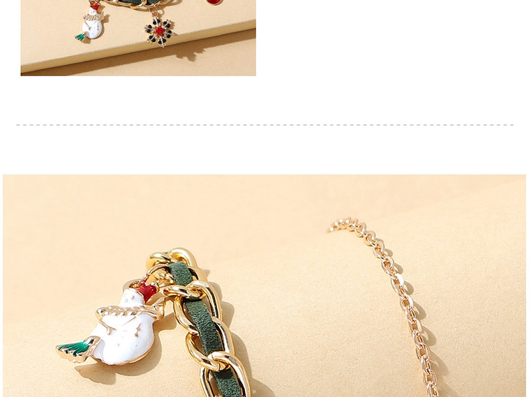 Fashion Gold Christmas Snowman Snowflake Chain Bracelet,Fashion Bracelets