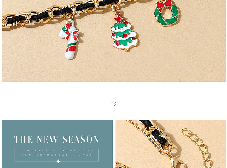 Fashion Gold Christmas Tree Garland Chain Bracelet,Fashion Bracelets