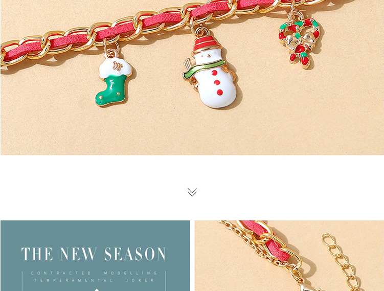 Fashion Gold Christmas Snowman Boots Chain Bracelet,Fashion Bracelets