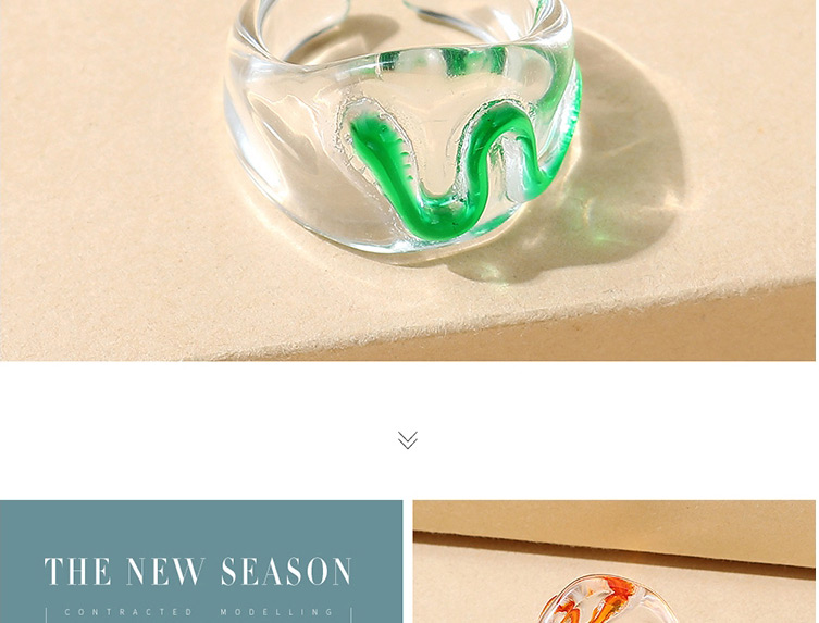 Fashion Orange Resin Snake Ring,Fashion Rings