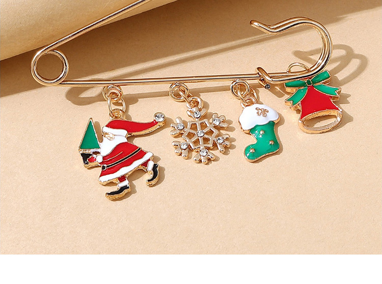 Fashion Gold Santa Snowflake Brooch,Korean Brooches