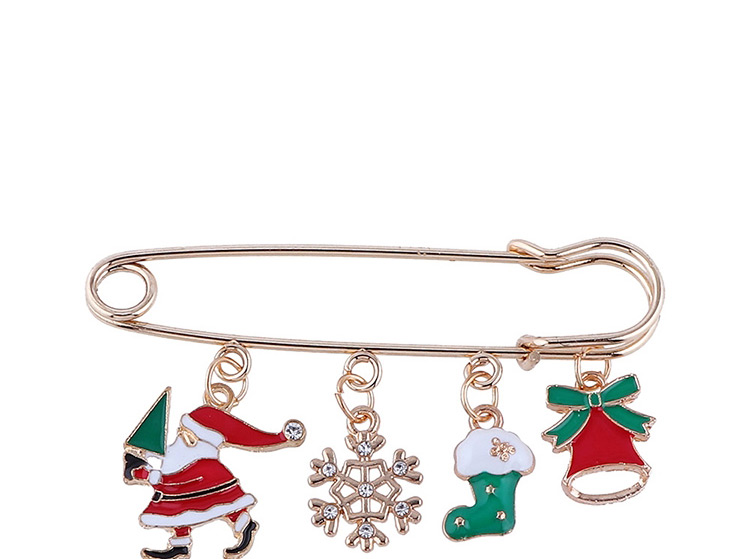 Fashion Gold Santa Snowflake Brooch,Korean Brooches