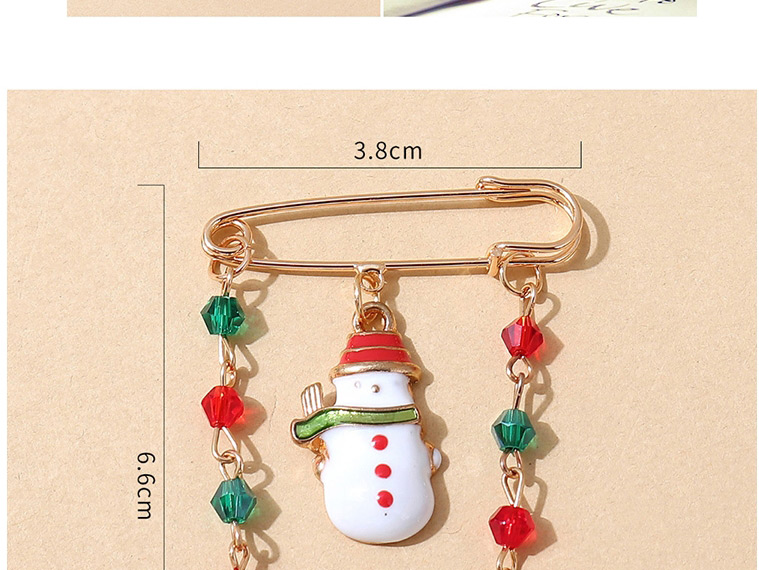 Fashion Gold Christmas Snowman Tassel Brooch,Korean Brooches