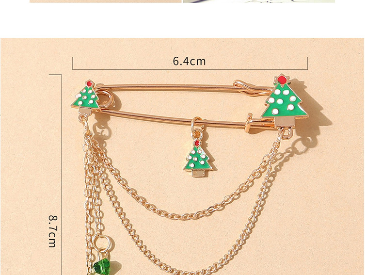 Fashion Gold Christmas Tree Tassel Brooch,Korean Brooches