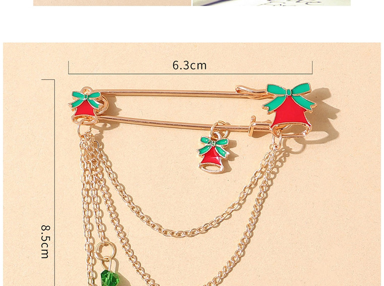 Fashion Gold Christmas Bell Tassel Brooch,Korean Brooches