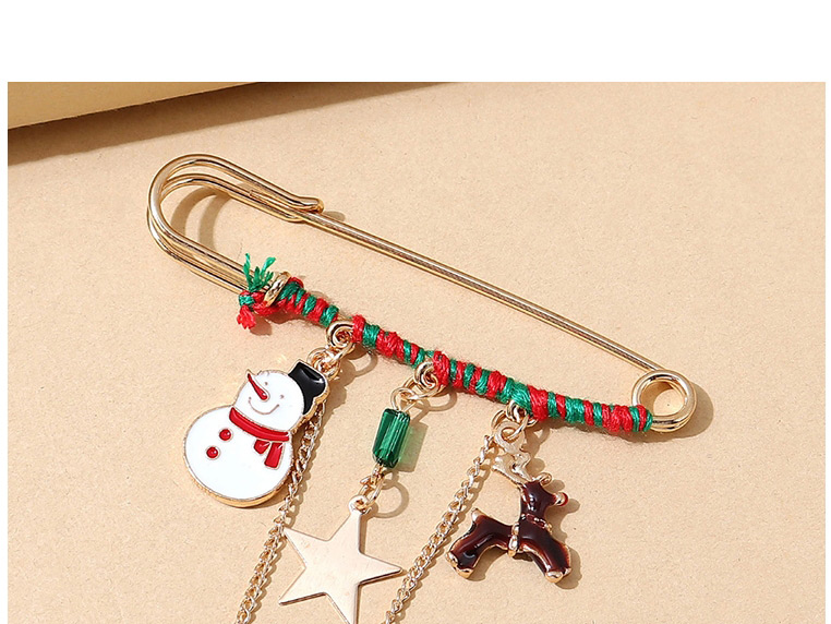Fashion Gold Christmas Reindeer Tassel Brooch,Korean Brooches