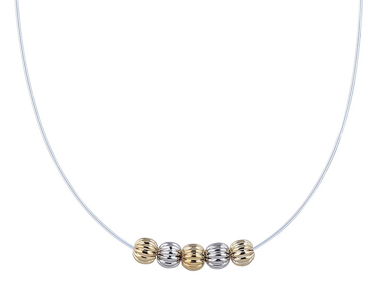 Fashion Gold Fish Line Geometric Necklace,Necklaces