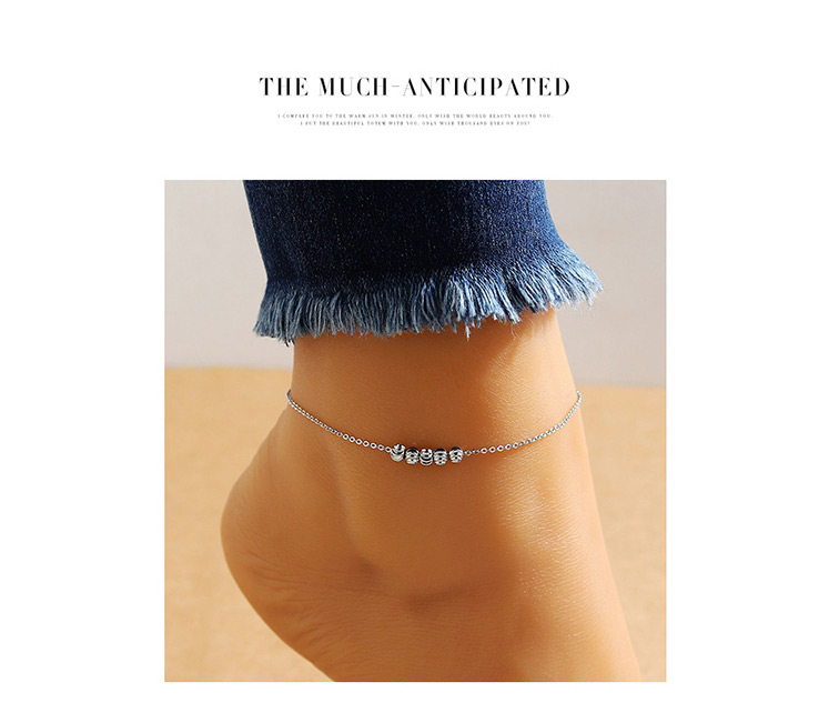 Fashion Silver Geometric Round Bead Anklet,Fashion Anklets