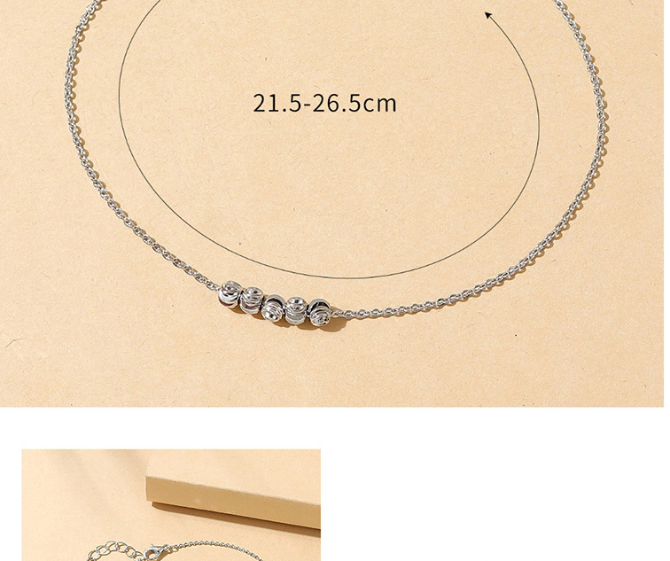 Fashion Silver Geometric Round Bead Anklet,Fashion Anklets