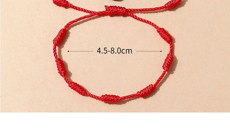 Fashion Red+black Geometric Cord Braided Hand Rope Set,Jewelry Sets