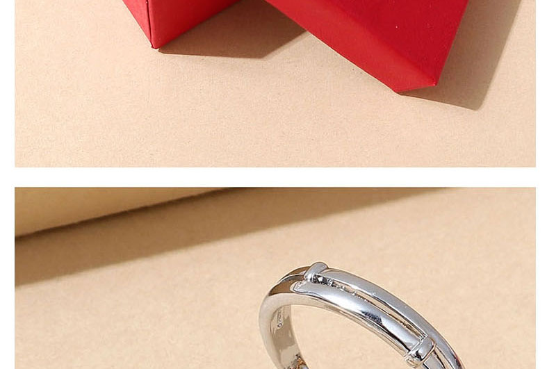 Fashion Silver Copper Inlaid Zirconium Geometric Ring,Fashion Rings