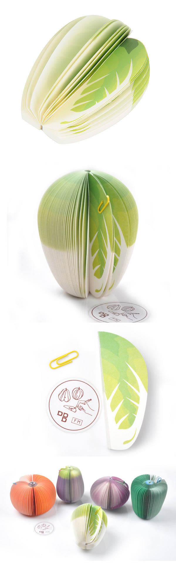 Handcrafte Apple Green Cute Cabbage Shape,Scratch Pad/Sticky