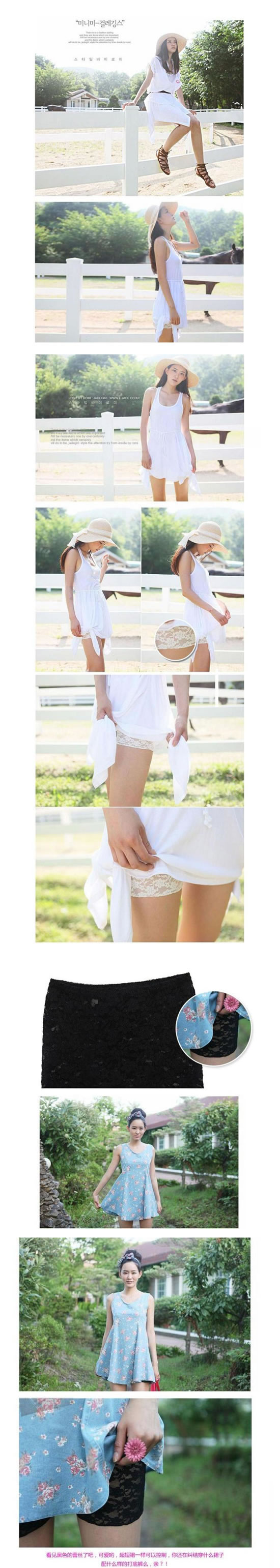 Magnifying White Lace Comfortable Pants,Shorts