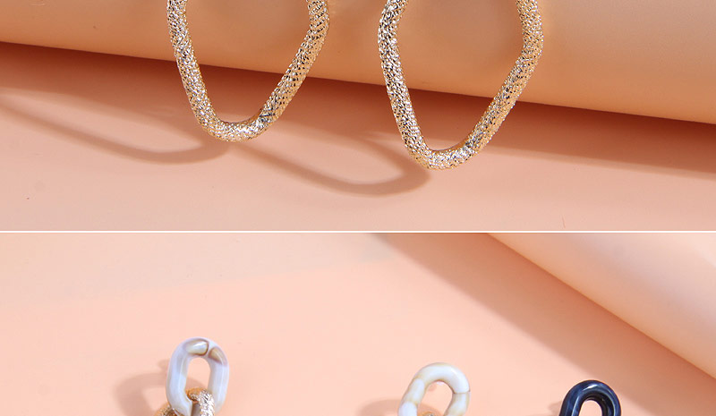 Fashion 1# Metal Geometric Chain Stud Earrings,Stud Earrings