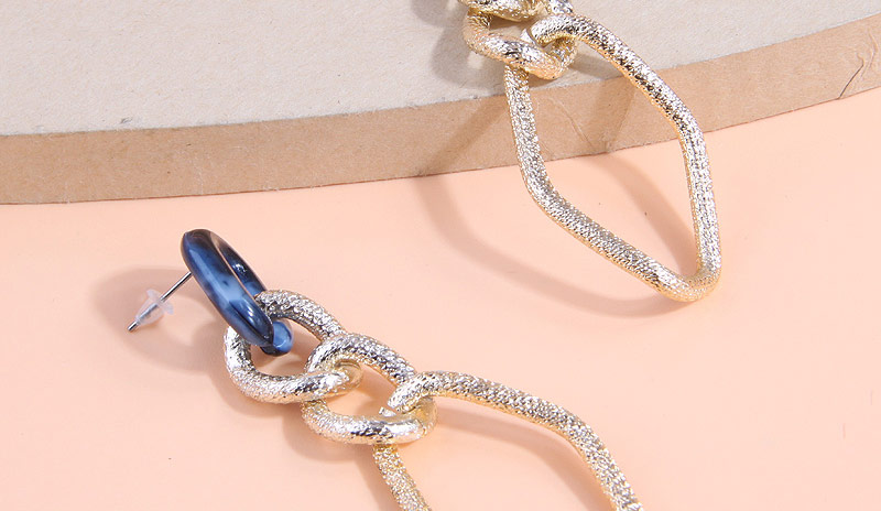 Fashion 2# Metal Geometric Chain Stud Earrings,Stud Earrings