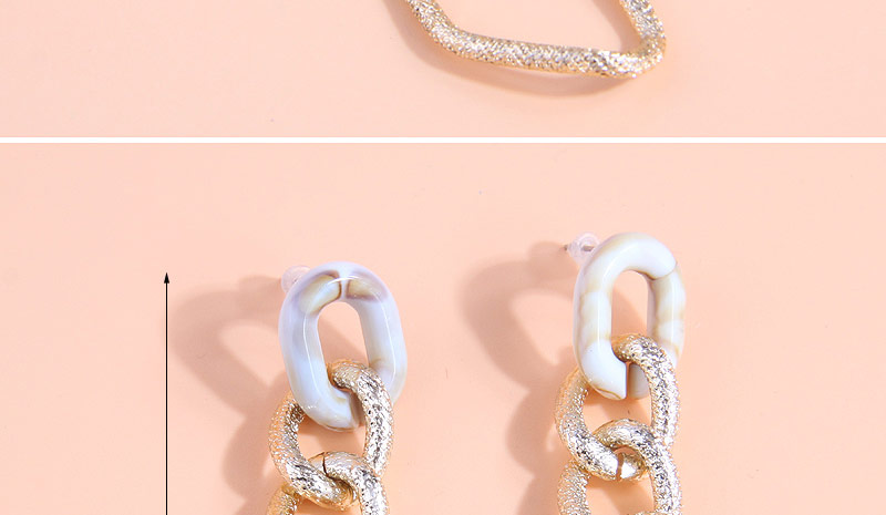 Fashion 3# Metal Geometric Chain Stud Earrings,Stud Earrings