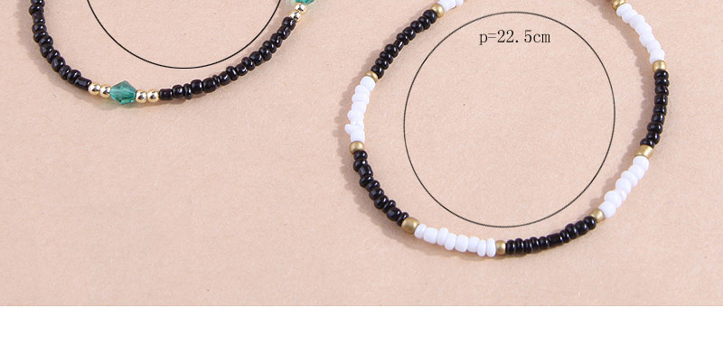 Fashion Color Alloy Rice Beaded Anklet Set,Fashion Anklets