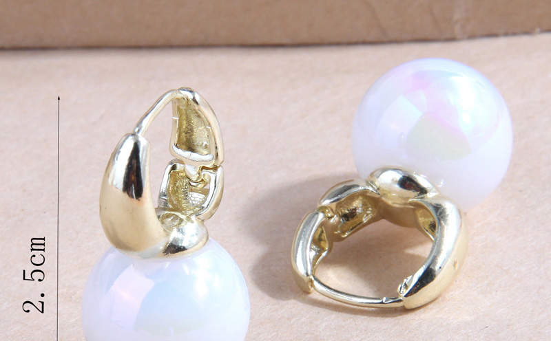 Fashion Gold Alloy Geometric Pearl Earrings,Hoop Earrings