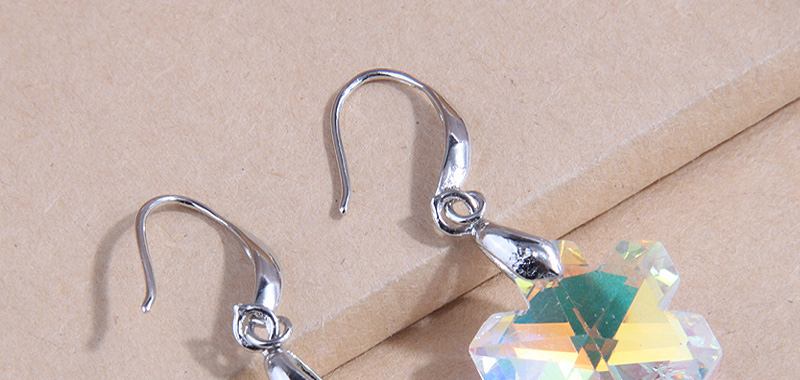 Fashion Silver Alloy Snowflake Crystal Stud Earrings,Crystal Earrings