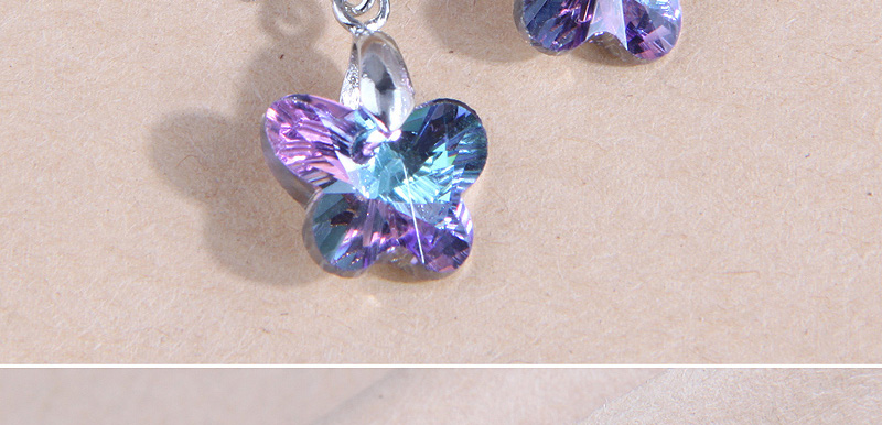 Fashion Silver Alloy Butterfly Crystal Stud Earrings,Crystal Earrings