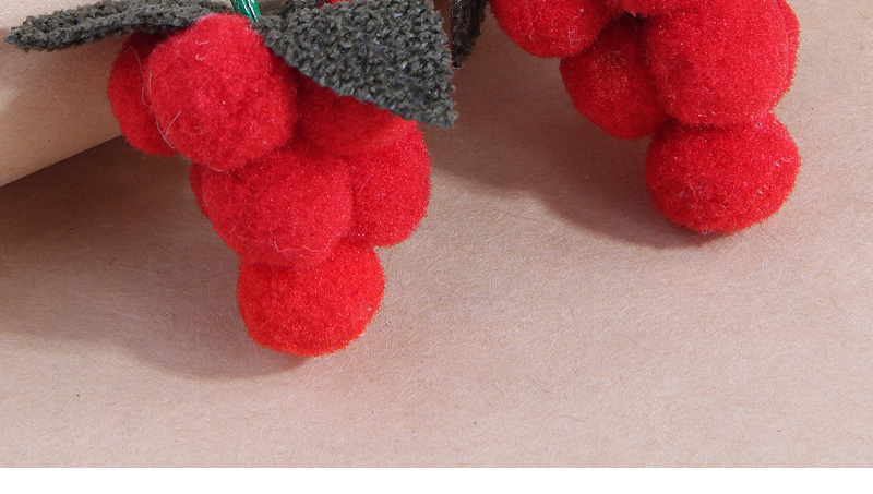 Fashion Red Alloy Flannel Grape Stud Earrings,Stud Earrings