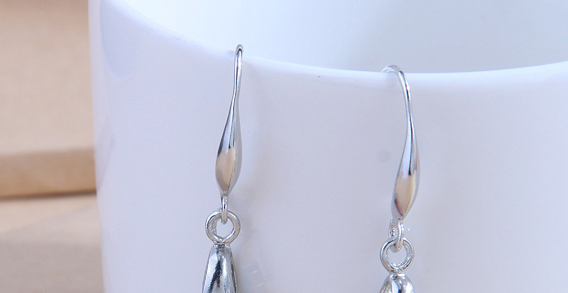 Fashion Silver Alloy Crystal Maple Leaf Stud Earrings,Crystal Earrings