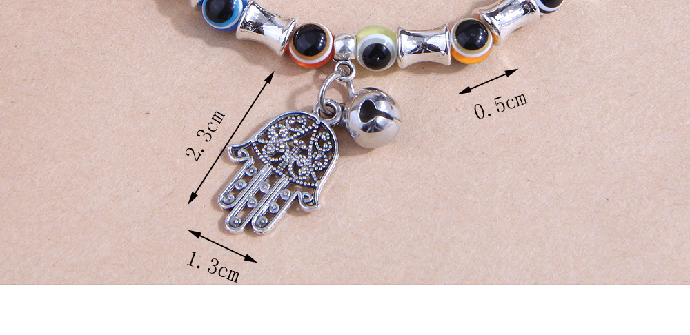Fashion Silver Metal Bone Eye Beaded Palm Bracelet,Fashion Bracelets
