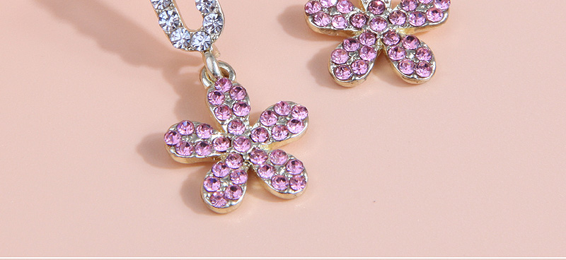 Fashion Gold Alloy Flash Diamond Flower Stud Earrings,Stud Earrings