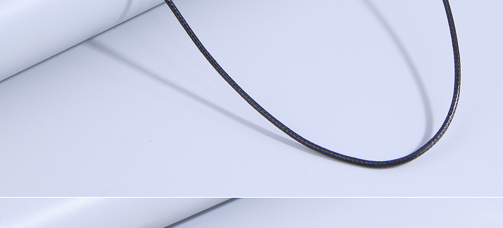 Fashion Black Fine Leather Wax Rope Necklace,Pendants