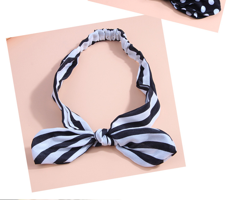 Fashion 8# Fabric Print Bow Pleated Headband,Hair Ribbons