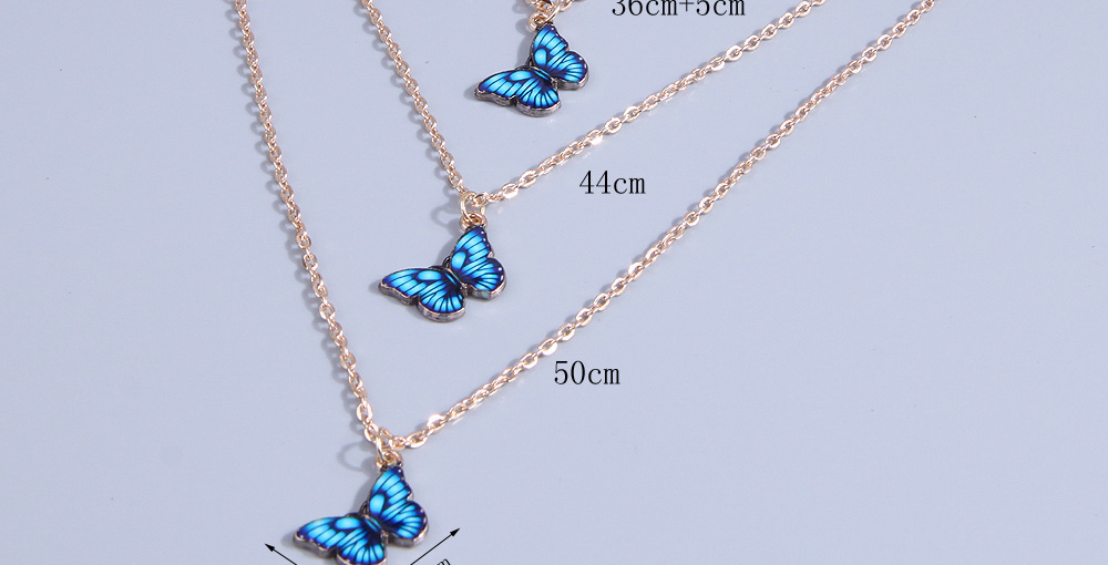 Fashion Gold Alloy Butterfly Stud Necklace Set,Jewelry Sets