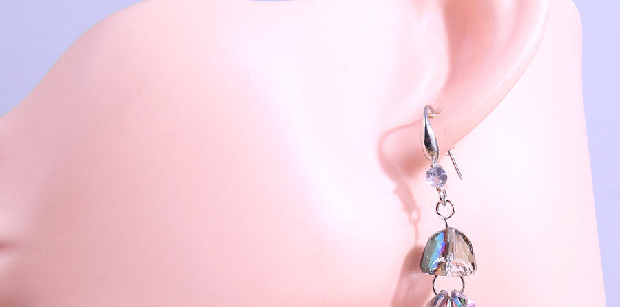 Fashion Silver Pure Copper Crystal Earrings,Earrings
