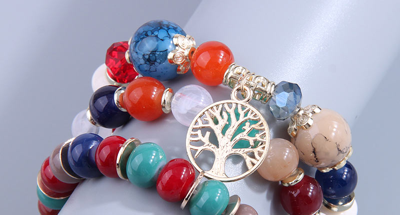 Fashion Color Alloy Geometric Beaded Tree Of Life Bracelet,Fashion Bracelets
