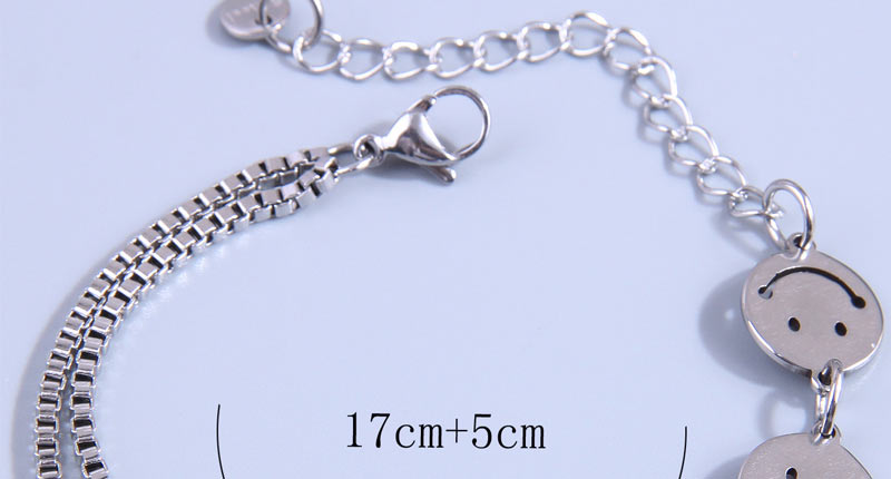Fashion Silver Metal Smiley Chain Bracelet,Fashion Bracelets