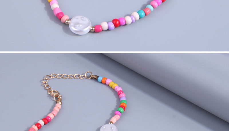 Fashion Color Colorful Rice Beads And Pearl Beaded Necklace,Beaded Necklaces