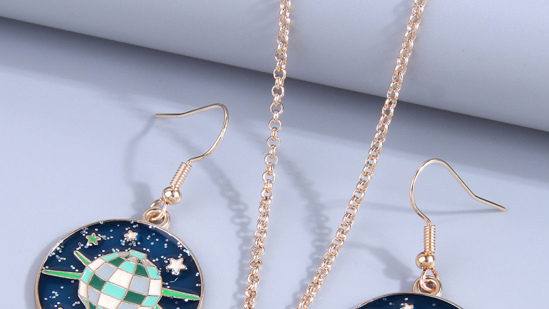 Fashion Gold Metal Starry Earrings Necklace Set,Jewelry Sets