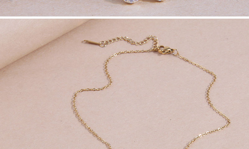 Fashion Gold Bronze Zirconium Starfish Necklace,Necklaces