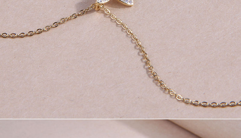 Fashion Gold Bronze Zirconium Butterfly Flower Necklace,Necklaces