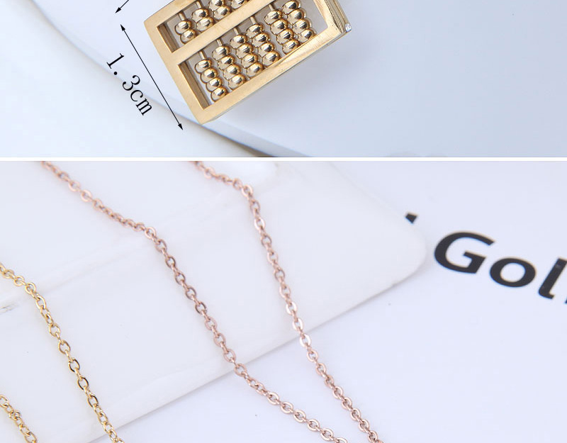 Fashion Gold Titanium Abacus Bead Necklace,Necklaces