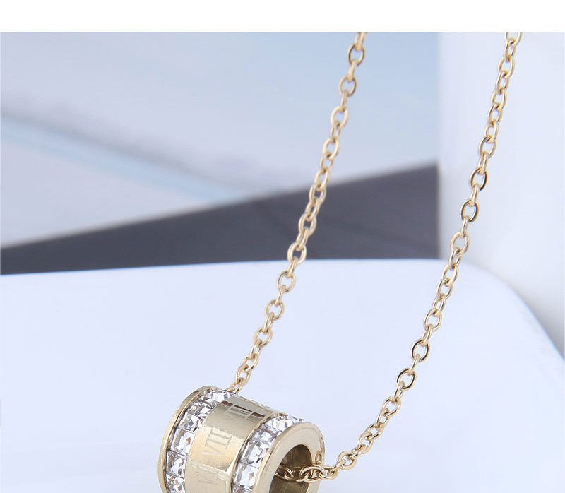 Fashion Gold Titanium Diamond Small Waist Necklace,Necklaces