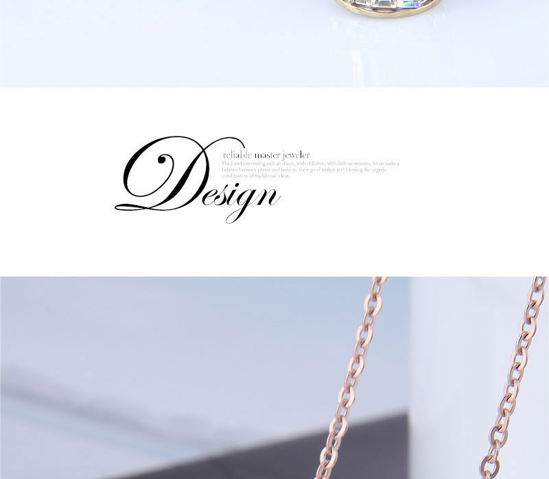 Fashion Gold Titanium Diamond Small Waist Necklace,Necklaces